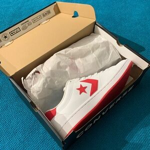 NEW Converse All Court White/University Red